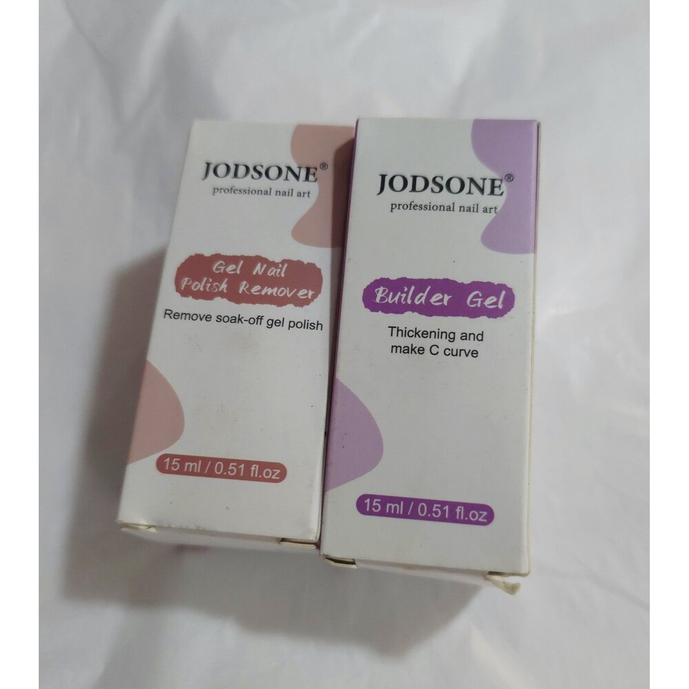 JODSONE Builder Gel & Gel Polish Remover Set 15ml - Professional Nail Art Duo